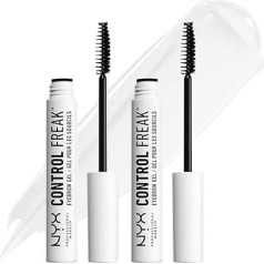 NYX Professional Makeup Eyebrow Gel, Control Freak Eyebrow Gel, Clear Brow Setter and Transparent Mascara, for Tamed Eyebrows and Fixed Eyebrow Colour, Pack of 2, 18 g