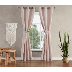 Jessica Simpson Floral Paisley Blackout Curtains 2 Panels & 2 Tie Backs Privacy Curtains Premium Grommet Panel 38