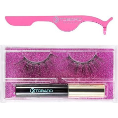TOBARO - Magnetic Eyelashes and Eyeliner Kit - Magnetic Eyelashes - Applicator - Magnetic Eyeliner Natural Look - Glueless Eyelashes - Vegan.