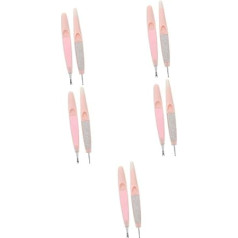 FRCOLOR 5 Sets Multi-Purpose Manicure Tool Nail Files Manicure Remover Nail Art Kit Drill for Cuticle Manicure Accessories Nail Dotting Pen Cuticle Remover Pink
