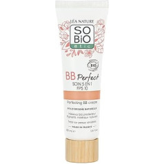 LEA NATURE SO BIO ÉTIC BB Cream 5-in-1 Certified Organic - Perfect | Clear | Moisturises - Unifies - Smoothes - Reveals Shine - Protects Skin | Organic Hibiscus Hydrate | SPF 10 |