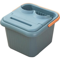 Amagogo Foot Bath Tub, Portable Thickened 23.5cm Height Foot Wash Basin Foot Spa Bath Massage for Hotel Blue