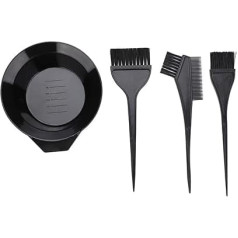 Colouring Brush, 4 Pieces Hair Dye Brush and Bowl Set Professional Hairdressing Salon Dyeing Perm Tools