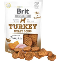 jerky turkey meaty coins - tītara gaļas monētas - gardumi suņiem - 80 g