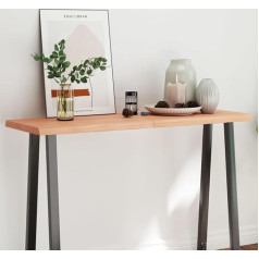 Auvyi Esstisch Ersatztischplatte 120x40x4 cm Tischplatte Rechteckig Couchtischplatte Restaurants Bartisch Platte Holzplatte Beistelltisch Schreibtischplatte Hotels Hellbraun Massives Eichenholz