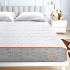 Maxzzz Double Memory Foam Mattress Size 160 x 190 cm Thick 20 cm with Washable Cover, Hypoallergenic and Mite Proof