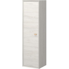 Germania Die Möbelmacher Germania Calvi 2327-247 Wall Cupboard Melamine Resin Coated Chipboard Pine White Imitation Navarra Oak 35 x 40 x 140 cm