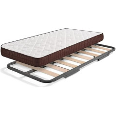 Hogar24 Es Lower Slatted Base with Wheels 80 x 190 cm Viscobrown Mattress