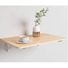 ‎Generisch Mehrzweck-Klapptisch zur Wandmontage, mit Halterungen, platzsparend, zusammenklappbar, Werkbank, Computertisch, Frühstückstisch, 50 x 40 cm (L x B)