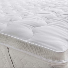 Comfort Collections Microfibre Mattress Protector Hollowfibre Filling Anti Allergy Ultra Soft Airflow Mattress Protector King Size 5ft x 79