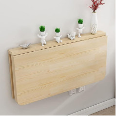 Generisch Heavy Duty Wall Folding Table with Bracket, Small Space, Folding Wall Shelf, Computer Desk, Workstation, Wooden Folding Table for Kitchen, Size:L 50 x W 40 cm