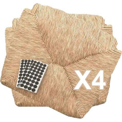 Zstyle Set of Straw Seat Replacement Frame for Venice Pisa Landesana Chair Various Models + Free Felt Pads (4, Seat Venice [Model 1212])