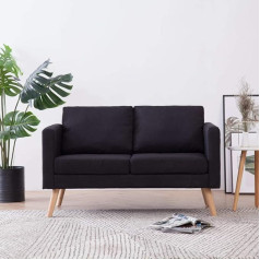 LAPOOH 2 Seater Sofa, Living Room Couch, Living Room Furniture, Youth Sofa, Lounger Living Room, Sofas & Couches, Youth, Fabric Black