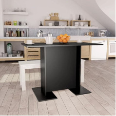 Wifese Dining Table Black Kitchen Table Dining Room Furniture Dining Room Tables Kitchen Table Top Kitchen Table Small Table Living Room Dining Table Wood Dining Table Kitchen Furniture 110 x 60 x 75
