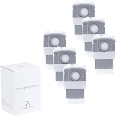 Roborock Original accessories, vacuum cleaner bags for robot vacuum cleaners from the S8 +/S8 Pro Ultra/S7 MaxV Ultra/S7 Max Ultra/S7 Pro Ultra/Q7 MAX/Q7 MAX+, 6 pieces