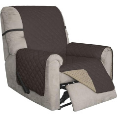 ‎Issuntex ISSUNTEX Super rutschfeste Sofabezüge für Wohnzimmer, wasserabweisend, gesteppter Sofa-Schonbezug, Möbelschutz für Hunde, Haustiere, Kinder (Liege, Schokolade)