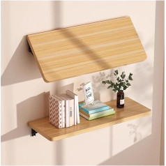 Generisch Wall Mounted Folding Table for Small Spaces, Compact Folding Desk, Workbench and Kitchen Dining Table (Size: 120 x 30 cm, Natural)