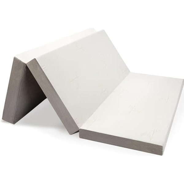 Milliard Folding Mattress 135 x 190 cm, Guest Mattress Foldable Extra Thick Foam, Hardness H3 Firm, Removable Cover - Oeko-Tex Certified