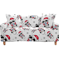 Surwin Elastic Sofa Throws 1, 2, 3, 4 Seater, 3D Christmas Pattern Sofa Cover, Stretch Protective Cover, Universal Sofa Cover for Armrests, Sofa Cover, Couch Cover (3-Seater (190-230 cm), Snowflake)