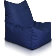 Ecopuf Solid High-Quality Polyester Bean Bag Seat Cushion, 82 x 60 cm, Cushion Lounge Chair for Adults and Children, Cosy and High-Quality Hanging Chair, Colour Blue, NC8
