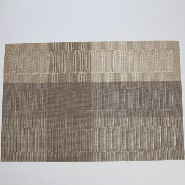 Amdxd Boho Square Place Mats, Set of 4, 70% PVC + 30% PET Place Mats, Christmas, Washable, Rectangular, Colour Gradient, Non-Slip, Table Coasters, Washable, Light Brown for Dining Table, 45 x 30 cm