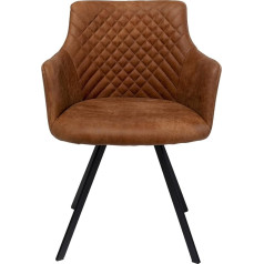 Kare Coco Designer Swivel Chair Brown Dining Room Chair 360 Degree Rotatable 84 x 53 x 60 cm (H x W x D)