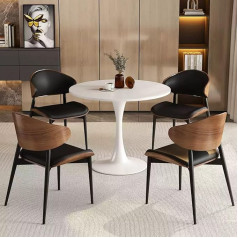 Wazcsd Dining Table with 4 Chairs Set, Table and Chairs Set, Kitchen Table, Dining Table with 4 Chairs, Modern Round Kitchen Table, Space-Saving Place Mat for Home and Office, Negotiation Table and Chairs