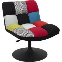 Home Deco Factory Adjustable for Living Room/Dining Room, Wood, Patchwork, Multicoloured, HD7150, 80 x 79.5 - 89.5 x 65 cm