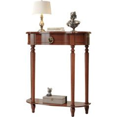Generisch Vintage Solid Wood Console Table with Drawer for Very Narrow Hallways High Entrance Side Table for Living Room or Dining Room 80cm Color A
