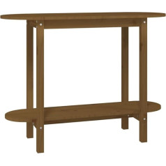 Vidaxl Console Table, Table for Living Room, Hallway, Entrance Area, Hallway Table with Lots of Storage Space, Side Table, Telephone Table, Honey Brown, Solid Pine Wood
