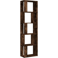 Vidaxl Bookcase, Standing Shelf for Hallway, Living Room, Office, Office Shelf with Lots of Storage Space, Shelf, Filing Shelf, Room Divider, Smoked Oak Wood Material