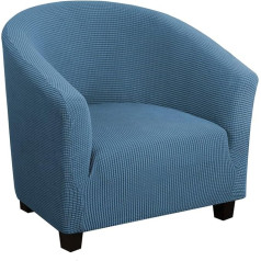GEBIN Club Chair Protective Cover, Armchair Cover, Stretch Sofa Cover, Elastic When Chair Cover for Club Chair, Lounge Chair, Cocktail Chair (Blue)
