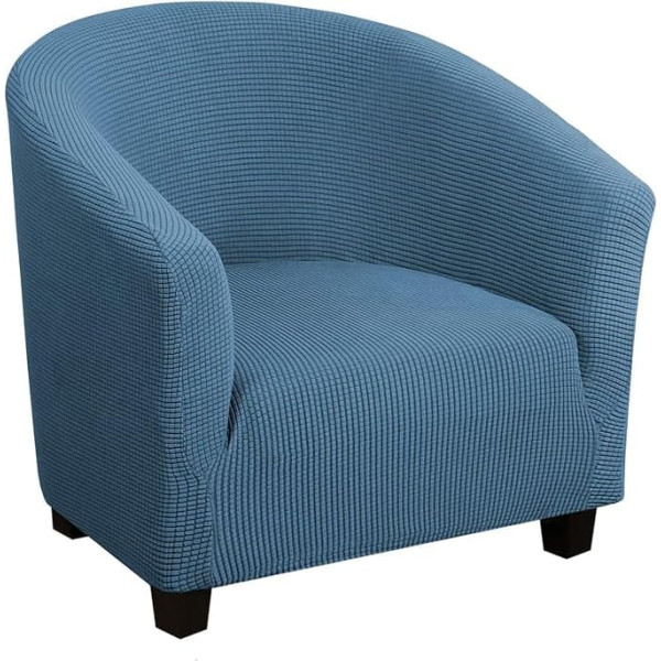 GEBIN Club Chair Protective Cover, Armchair Cover, Stretch Sofa Cover, Elastic When Chair Cover for Club Chair, Lounge Chair, Cocktail Chair (Blue)