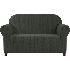 ‎Subrtex subrtex 1 Piece Striped Jacquard Sofa Protective Cover Spandex Stretch Couch Sofa Cover Washable Furniture Protector for Living Room (3 Seater, Olive Green)