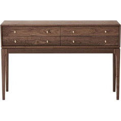 Generisch Retro Farmhouse Hallway Table with 4 Drawers Wooden Hallway Table for Living Room Foyer Corridor Bruin Wood Sofa Sideboard 120 cm