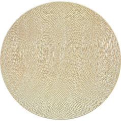 Mesnt Platzset Gold, 2er-Set Abwischbar, hitzebeständig, rund Platzset Modern, Tischset für Küchen Zuhause Esszimmertisch Restaurant, 38x38cm, Gold