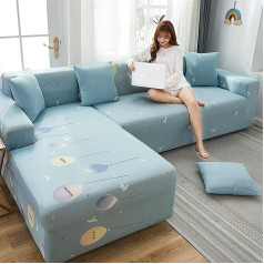 FCSHFC Sofa Cover Washable L Shape Sofa Covers Corner Stretch For 1/2/3/4 Cushion Couch Love Place Sofa Bed Thicken Furniture Protector Chaise Lounge (Color : M, Size : Set (3+4 seat))