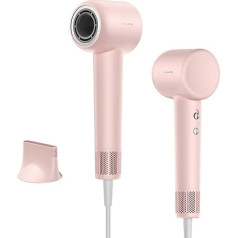 Dreame Hair Gleam Hair Dryer, Fast High Speed Motor with 110,000 rpm, 65 m/s Airflow, 330 g, 200 Million Negative Ions, Temperature and Air Flow Control, Pink