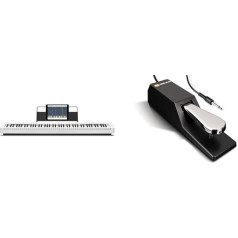 Casio CDP-S110WE Digital Piano with 88 Weighted Piano Keys, White and M-Audio SP-2 - Universal Sustain Pedal with Piano Style Action, the Ideal Accessory for Midi Keyboards