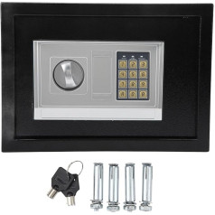 Safe Box for Home with Key, Small Electronic Password Security Safe Cash Cash Till Mini Digital Cabinet Safes Wall Safe High Security Office Money Security Box