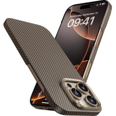 BENKS ArmorTint Case for iPhone 16 Pro, Compatible with Magsafe, Ultra Thin Mobile Phone Case Made of Dupont Kevlar 1000D Aramid Fibre, Lightweight Magnetic Protective Case with Camera Protection,