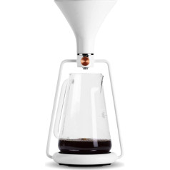 Goat Story GINA Hot and Cold Maker with a Built-in Bluetooth Scale and an App to Brew Coffee with Pour Over, White, 15 x 17 x 35 cm