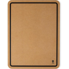 Weber Works 3400127 Chopping Board (48 x 36 cm), Double-Sided Chopping Board for Preparing and Serving, with Juice Grooves, Dishwasher Safe - Brown/Black