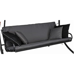 Angerer Freizeitmöbel GmbH Hollywood Swing Seat Cushion Elegance Style – Suitable for Many 3-Seater Hollywood Swings – Swing Cushion Made in Germany (Grey)