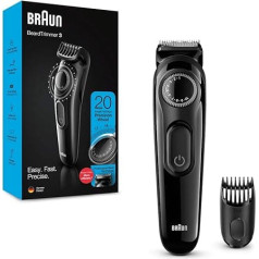 Braun BT3222 beard and hair trimmer for men, 20 length settings, black