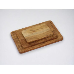 Vesta Homes Acacia Wood Chopping Boards for Kitchen, Set of 3, Organic Food Safe Surfaces for Preparing & Serving Meat, Cheese etc, Large, Medium & Small Wooden Boards