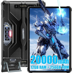 OUKITEL RT8 Outdoor Tablet 20000mAh Battery 12GB (6+6) RAM + 256GB ROM 11 Inch FHD+ Rugged Tablet 48MP + 32MP Camera G99 Octa-Core Android 13 Gaming Tablet Dual SIM/5G WiFi/NFC/GPS/Projection Function