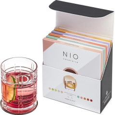 NIO Cocktails - Gemischte Bitter- und Süß - Cocktailbox, 5 Vorgemischte, Trinkfertige Drinks zu Jeweils 10 cl (die Bitter: Negroni, Manhattan, die Süßen: Cosmopolitan, Daiquiri, Gin Proved), 50 cl
