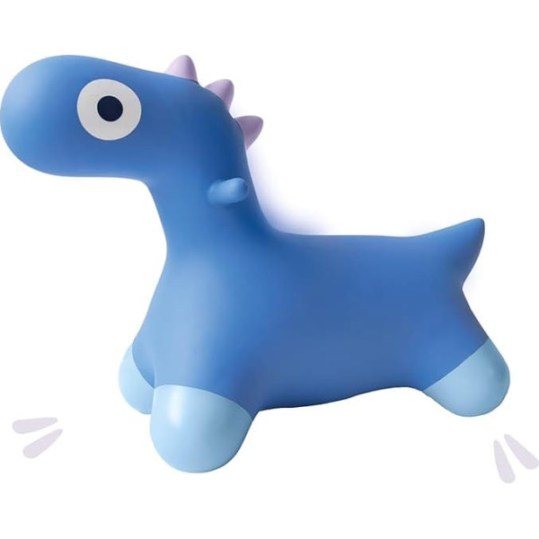 Quut - Hoppi Dino Jumping - Inflatable Jumping Toy - Outdoor and Indoor - Design - Pump Included - Gift - 18 Months + (Cosmic Blue)