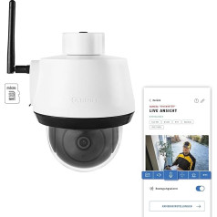 ABUS SmartLook Pan & Tilt - Security Camera with Motion Detection, Object Detection, 4K Recording, Push Notification, Night Vision, 2-Way Audio, Memory Card, Masking & App